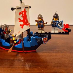 1992 Lego Castle Sea Serpent Sail Ship Black knights Set 6057 Used